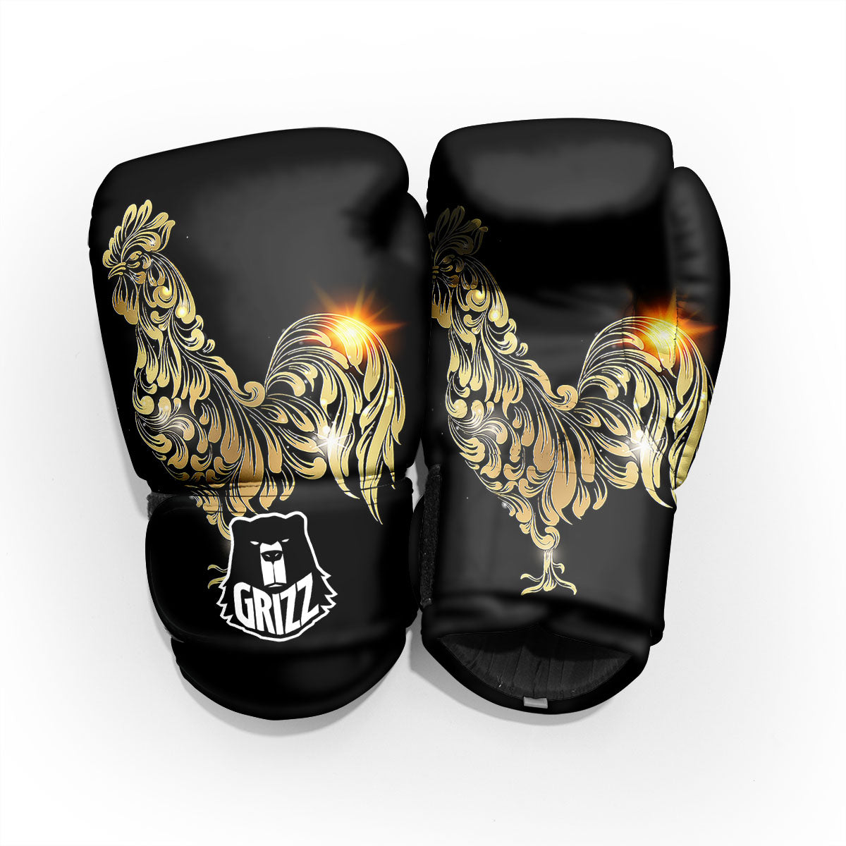 Rooster Golden Print Pro Boxing Glove