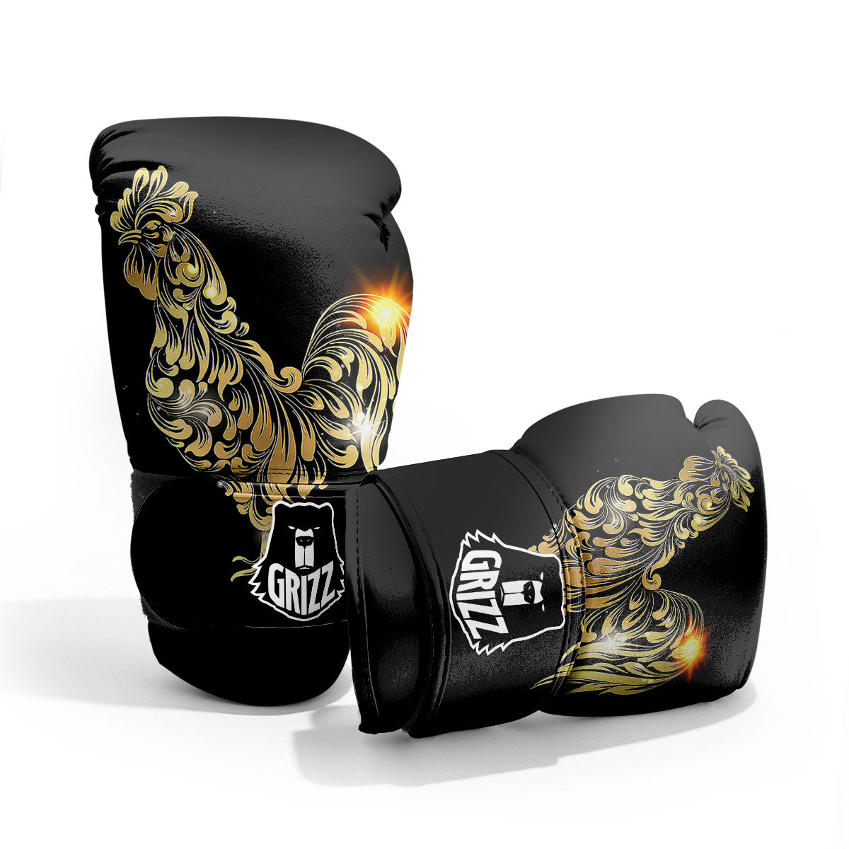 Rooster Golden Print Pro Boxing Glove