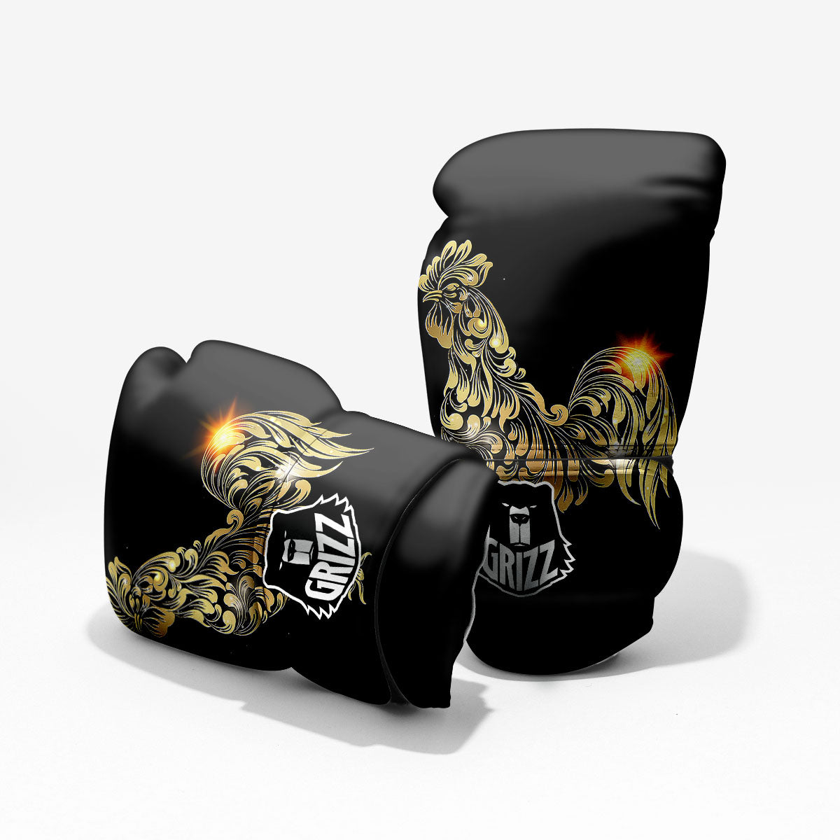Rooster Golden Print Pro Boxing Glove