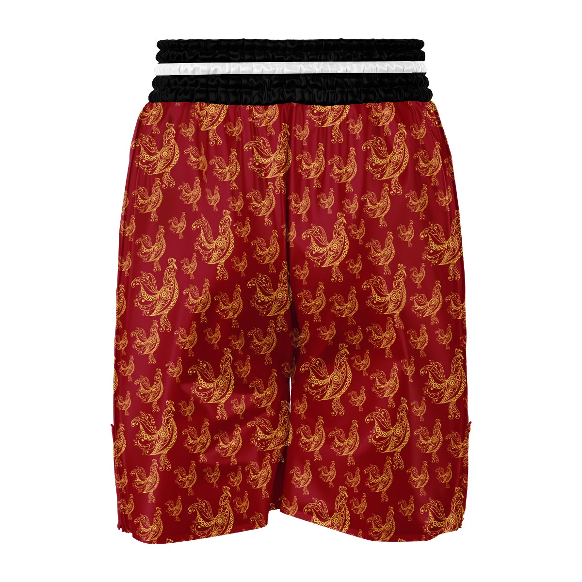 Rooster Pattern Print Boxing Shorts-grizzshop