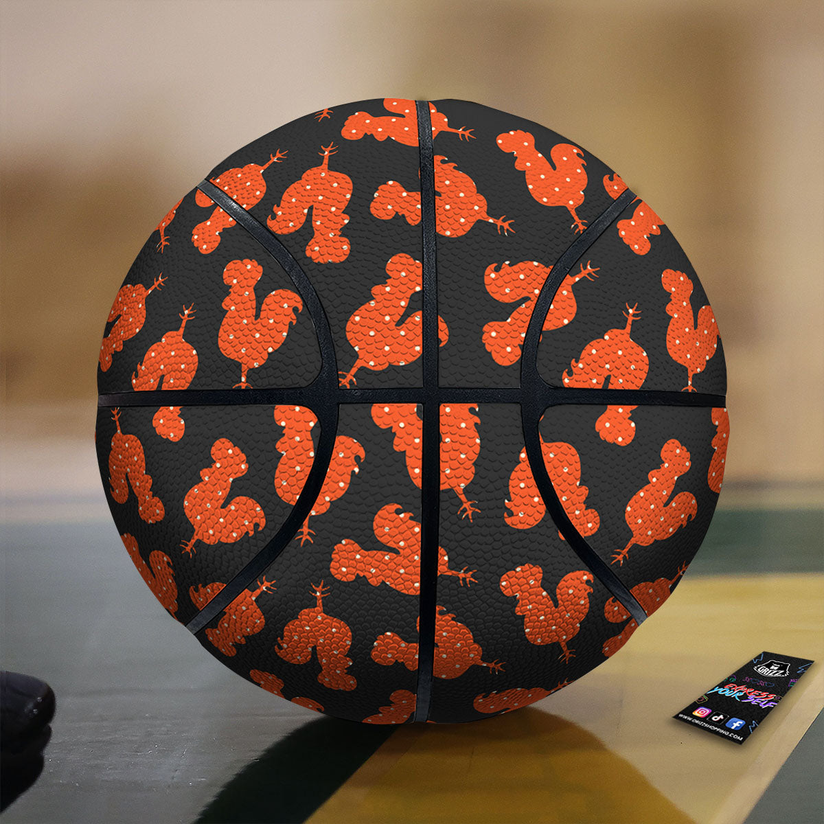 Rooster Polka Dot Print Pattern Basketball-grizzshop