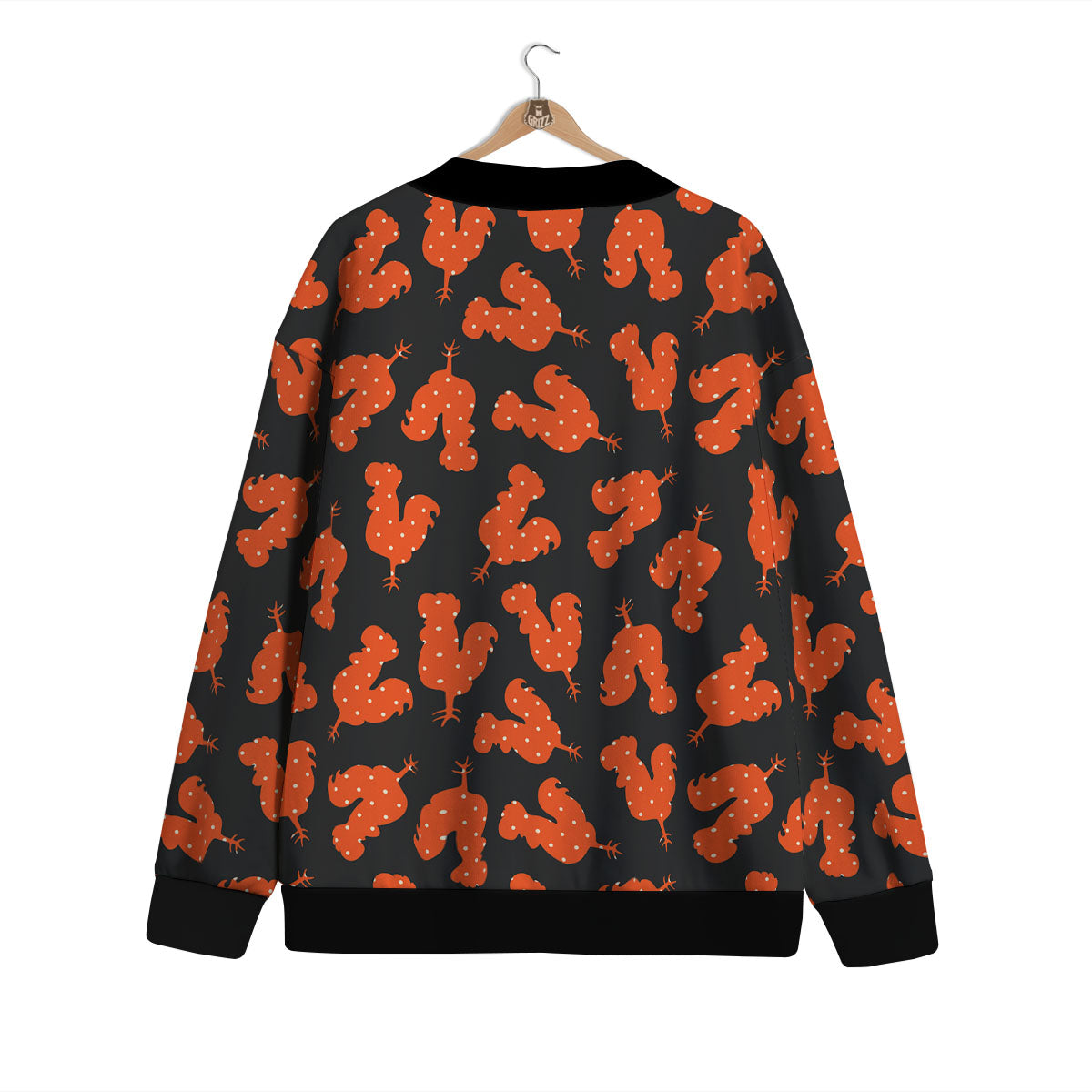 Rooster Polka Dot Print Pattern Cardigan-grizzshop