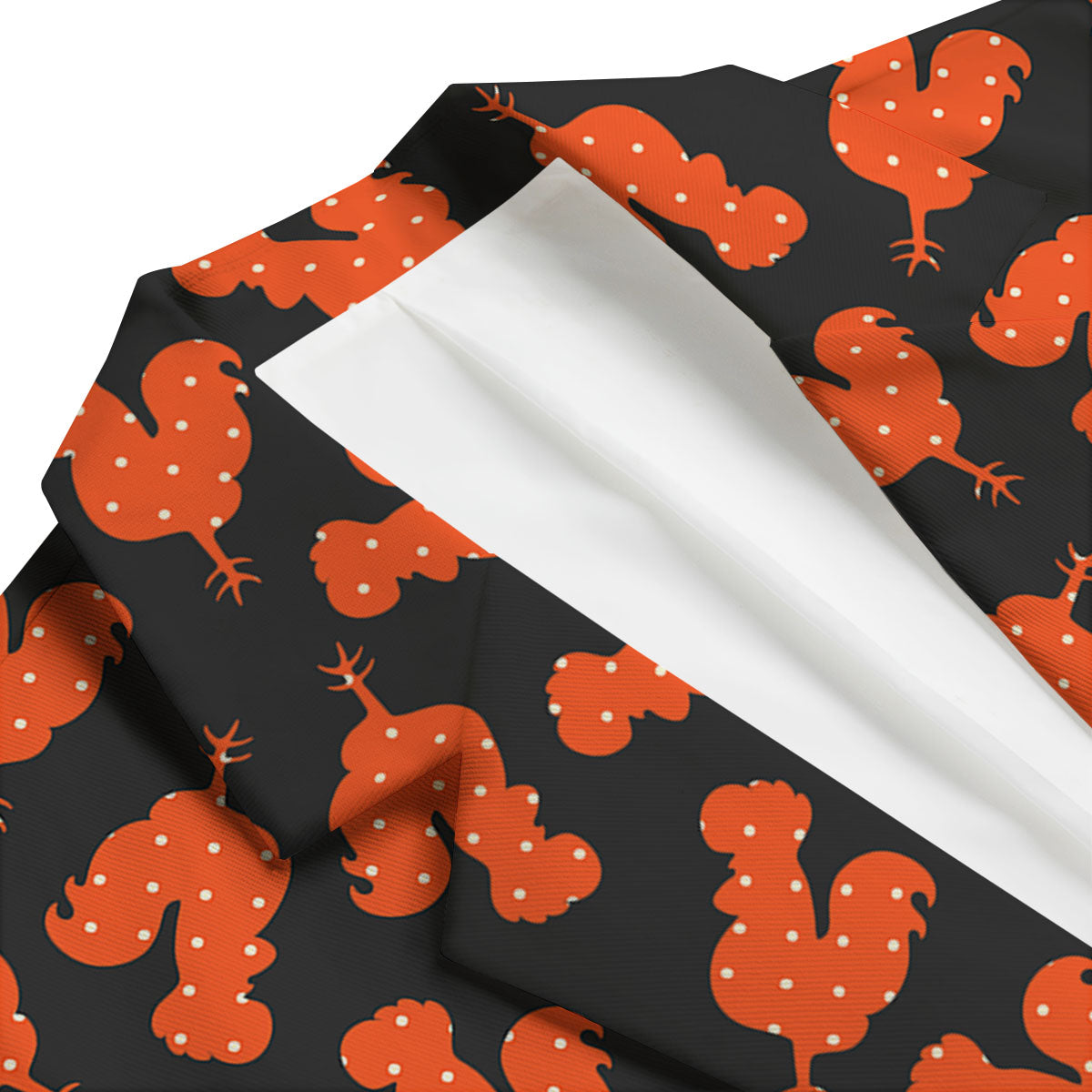 Rooster Polka Dot Print Pattern Men's Blazer-grizzshop
