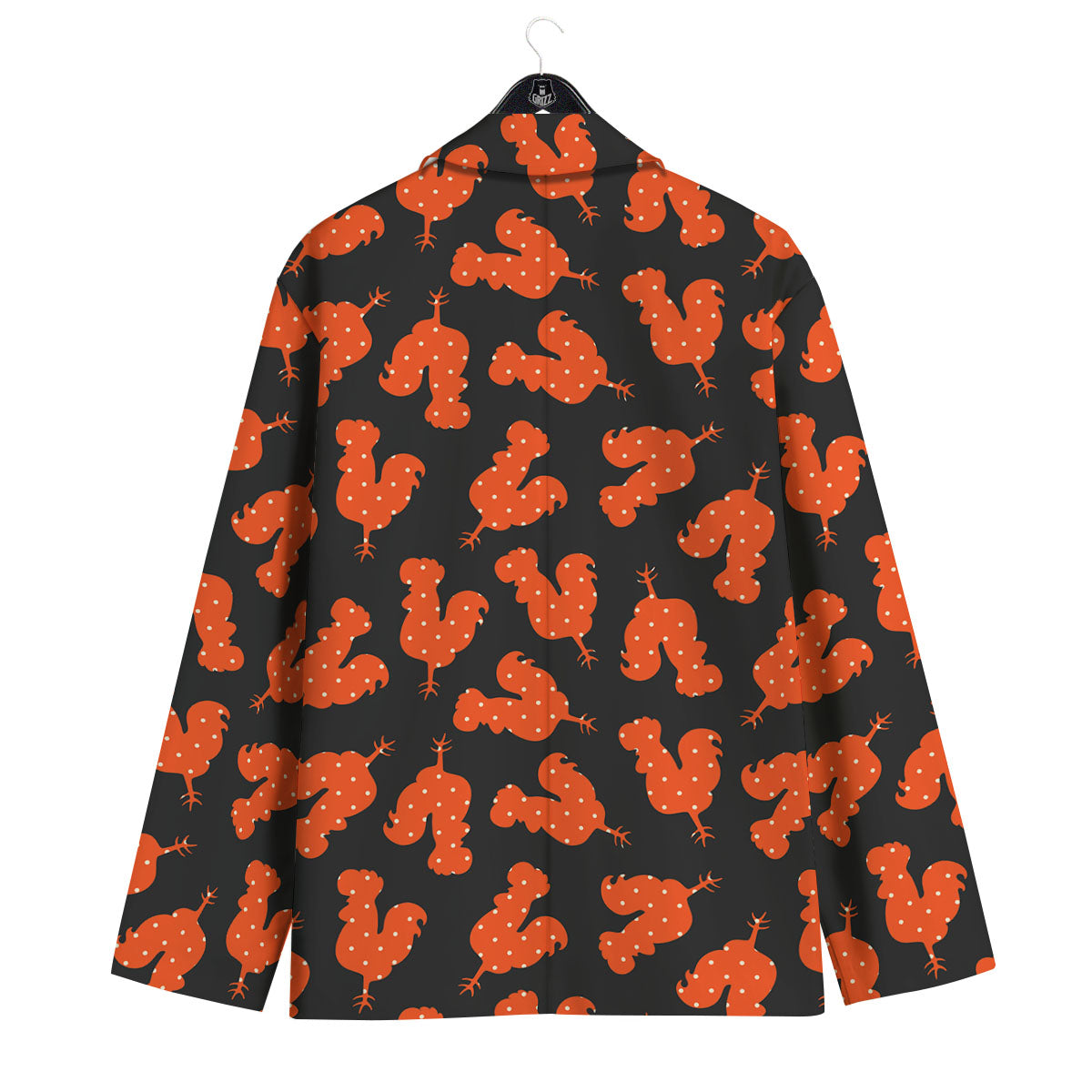 Rooster Polka Dot Print Pattern Men's Sport Coat-grizzshop