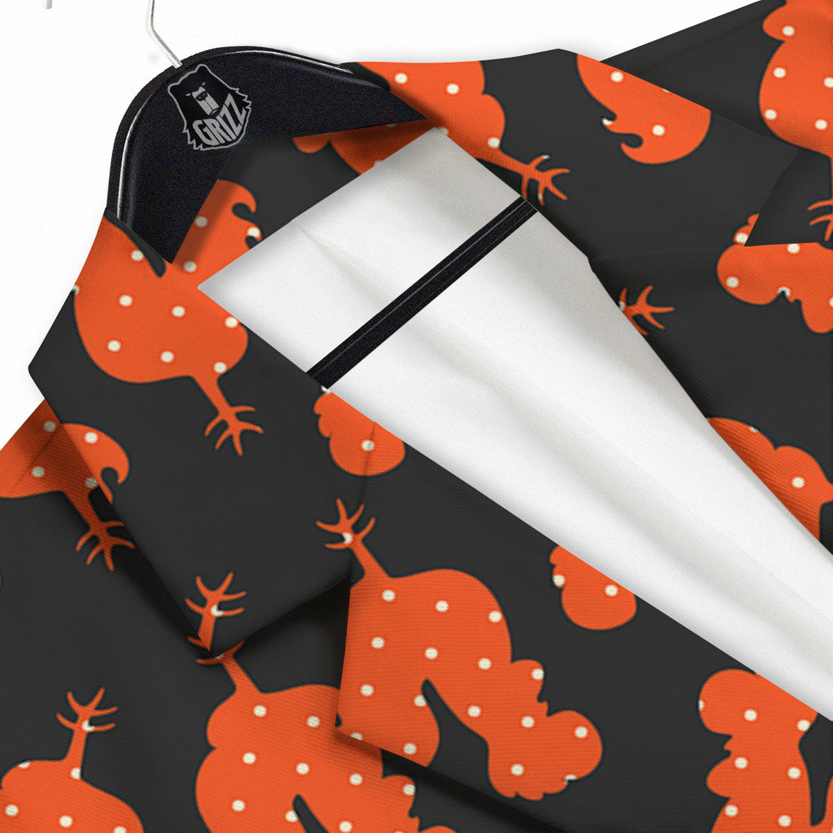 Rooster Polka Dot Print Pattern Men's Sport Coat-grizzshop