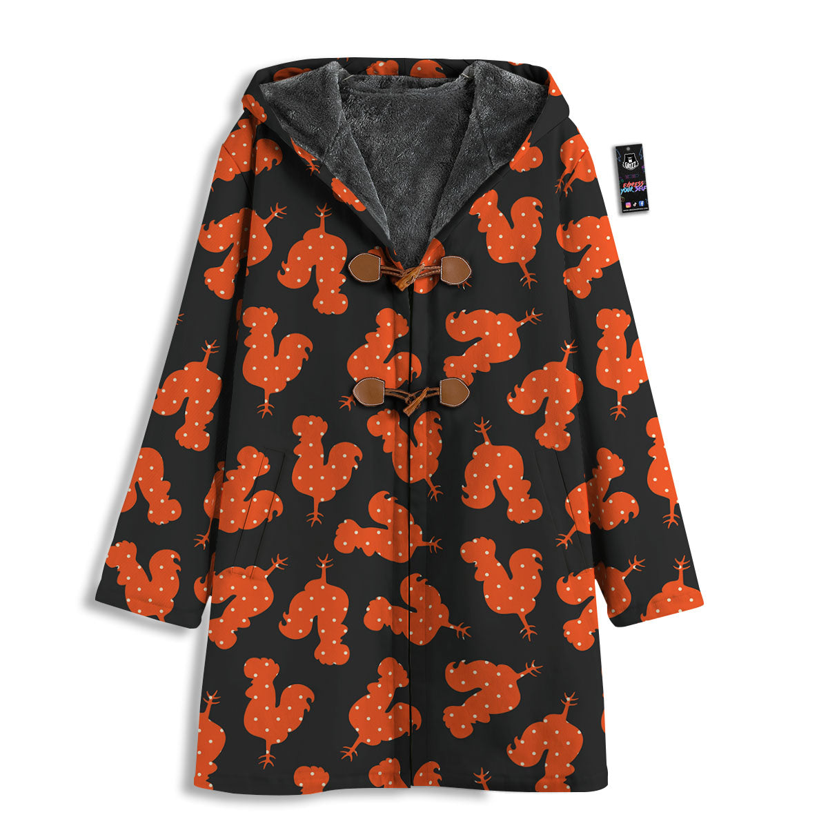 Rooster Polka Dot Print Pattern Men's Windbreaker Jacket-grizzshop