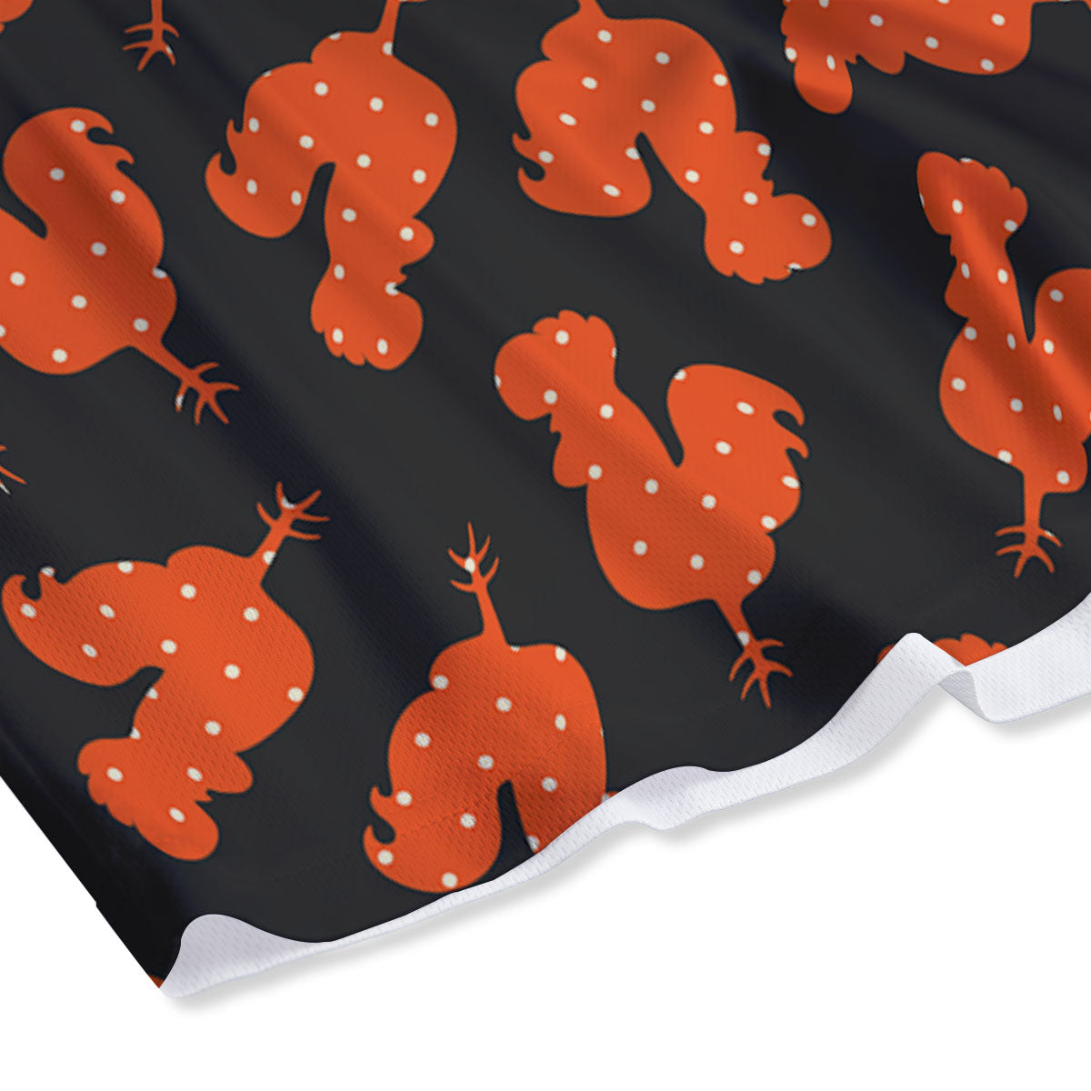 Rooster Polka Dot Print Pattern Mesh Shorts