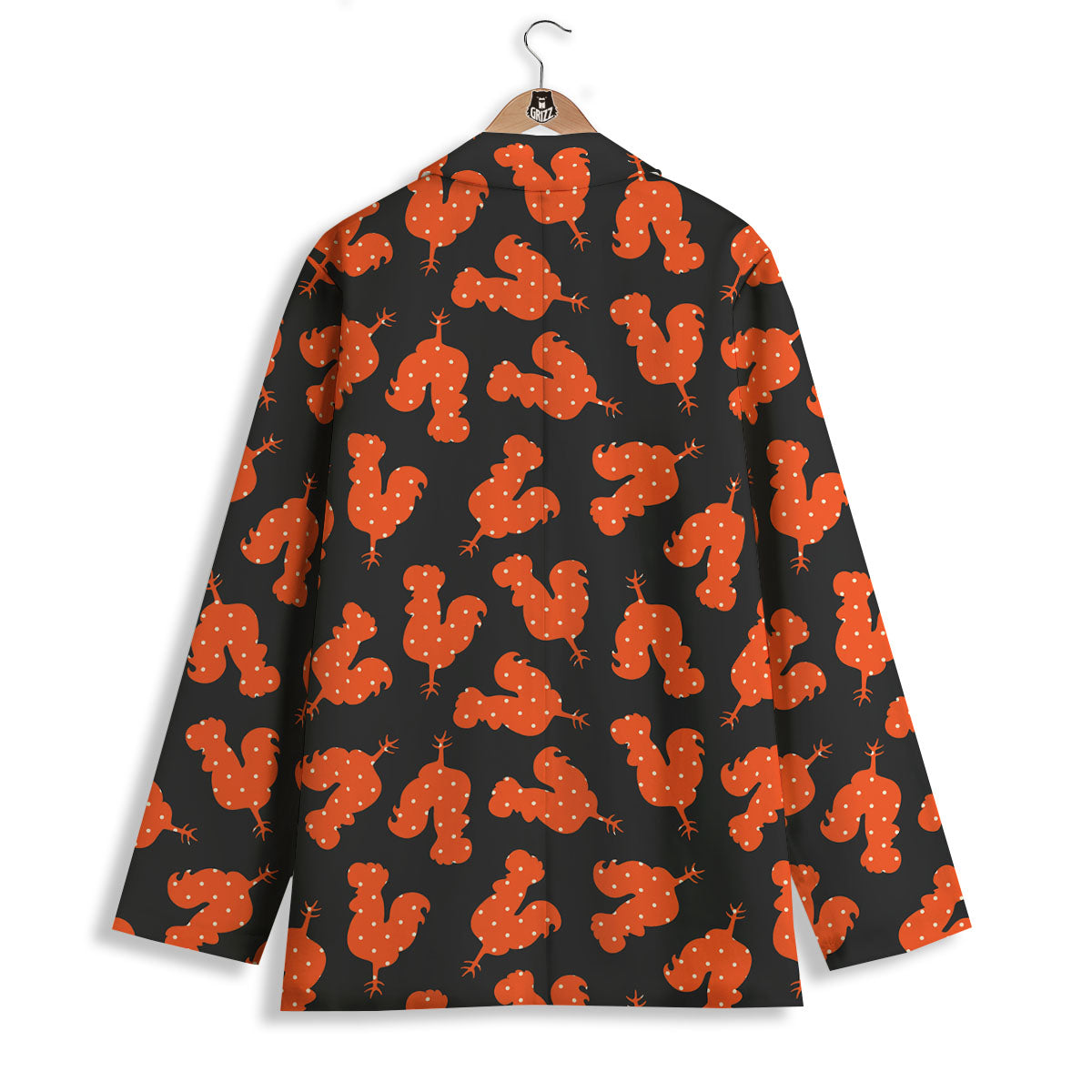Rooster Polka Dot Print Pattern Women's Blazer-grizzshop