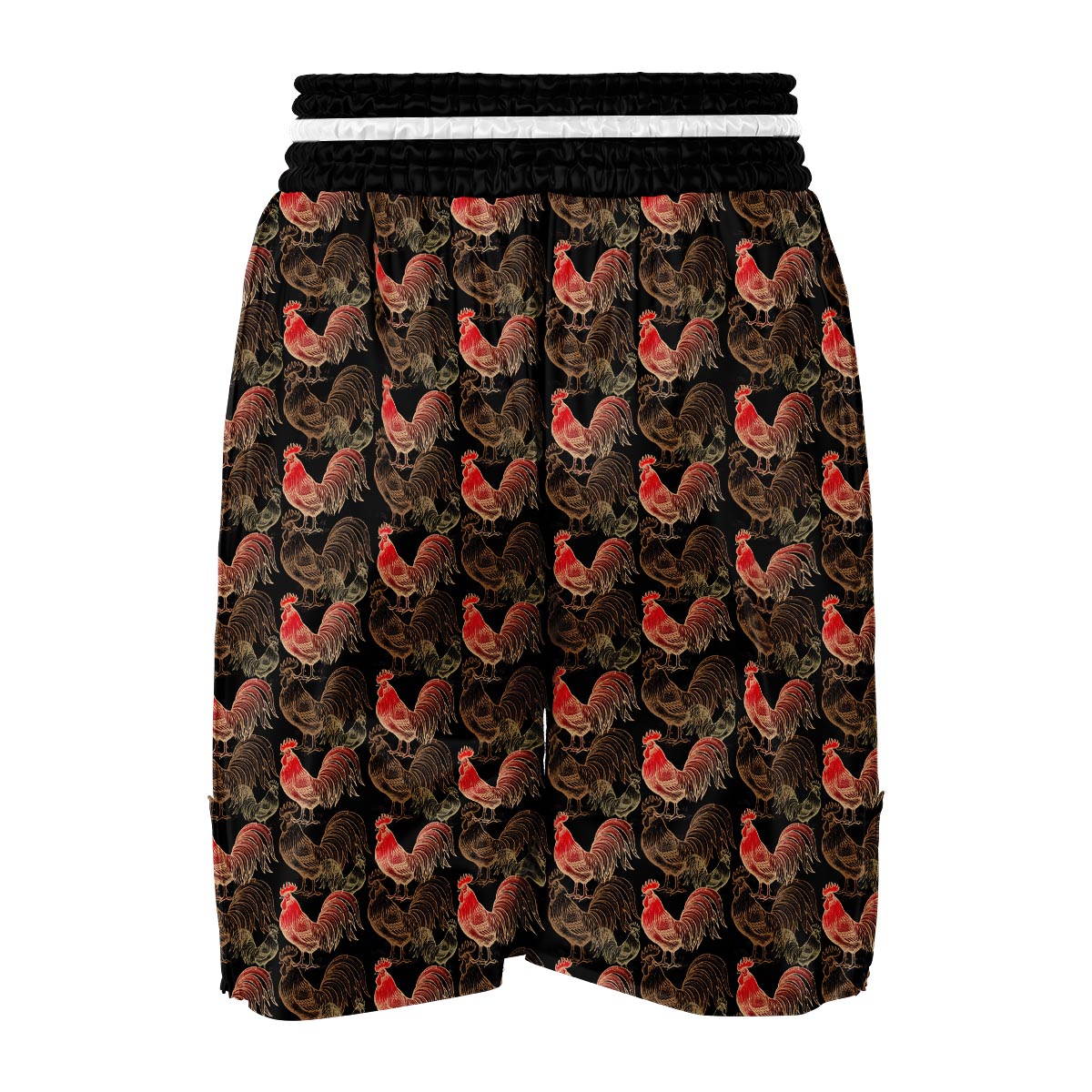 Rooster Print Pattern Boxing Shorts-grizzshop