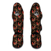 Rooster Print Pattern Muay Thai Shin Guards-grizzshop