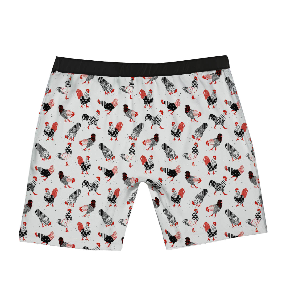 Rooster Chinese Print Pattern Boxer Briefs