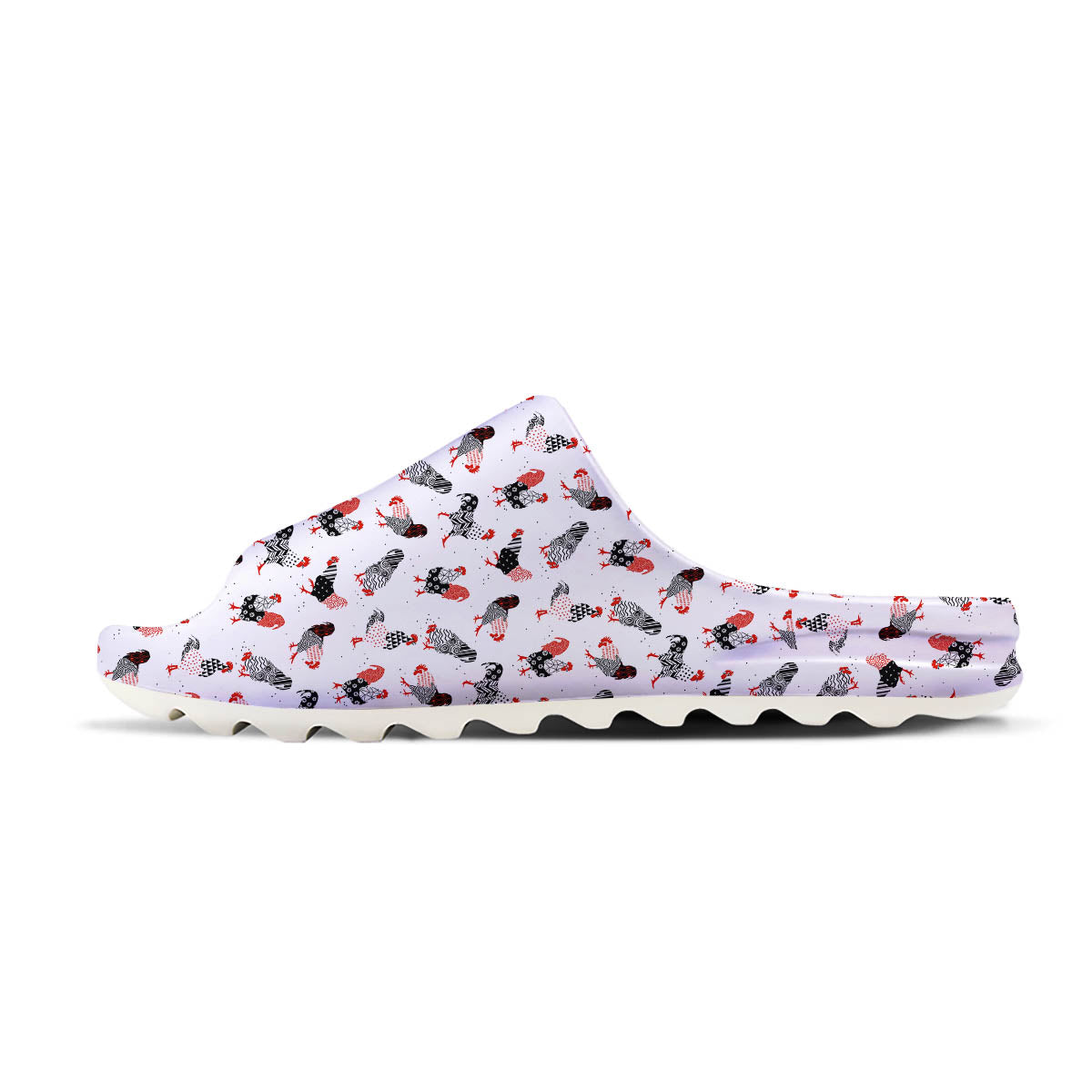 Rooster Chinese Print Pattern Sandals-grizzshop