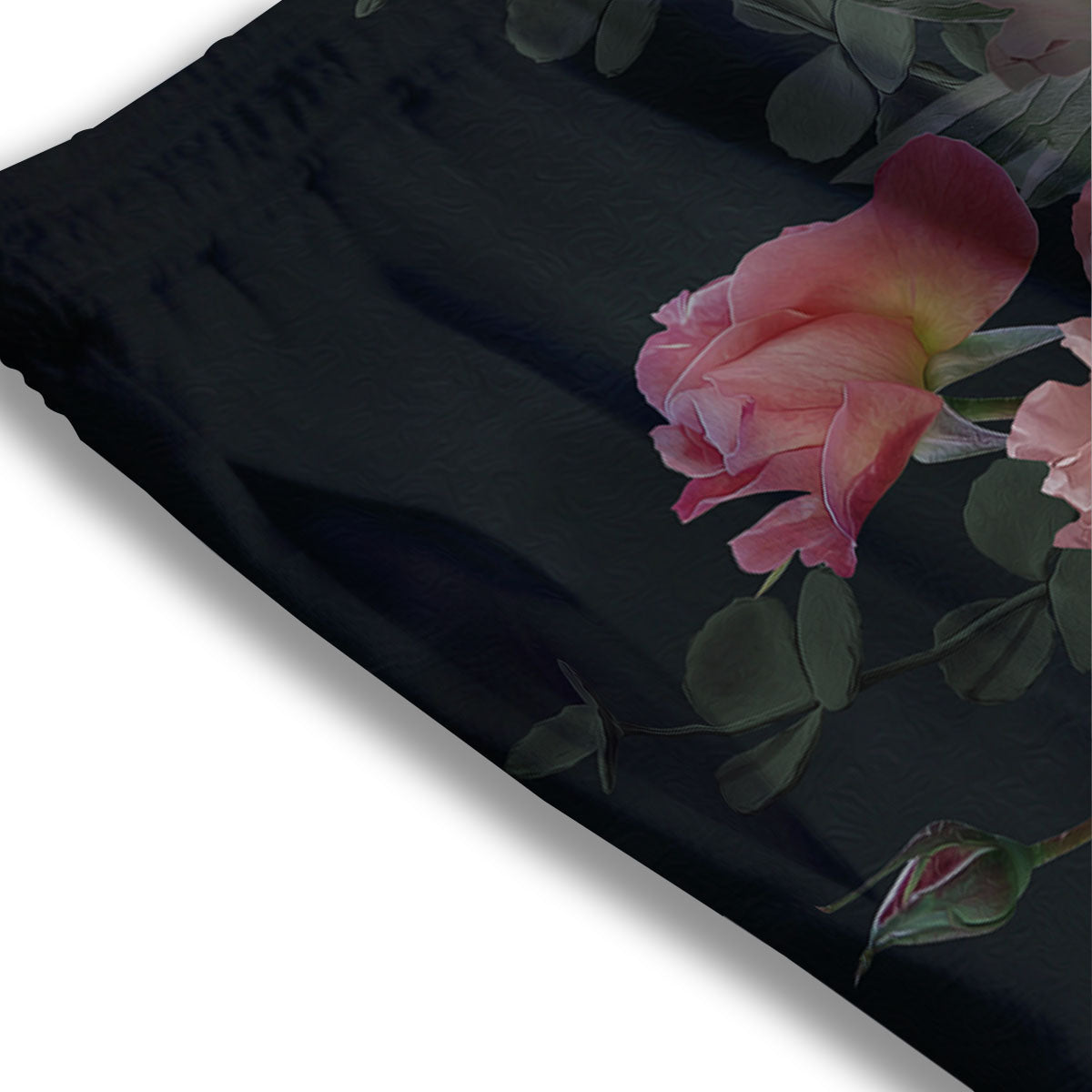 Rose And Peony Print Mesh Shorts