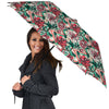 Rose And Zigzag Peony Print Pattern Umbrella-grizzshop