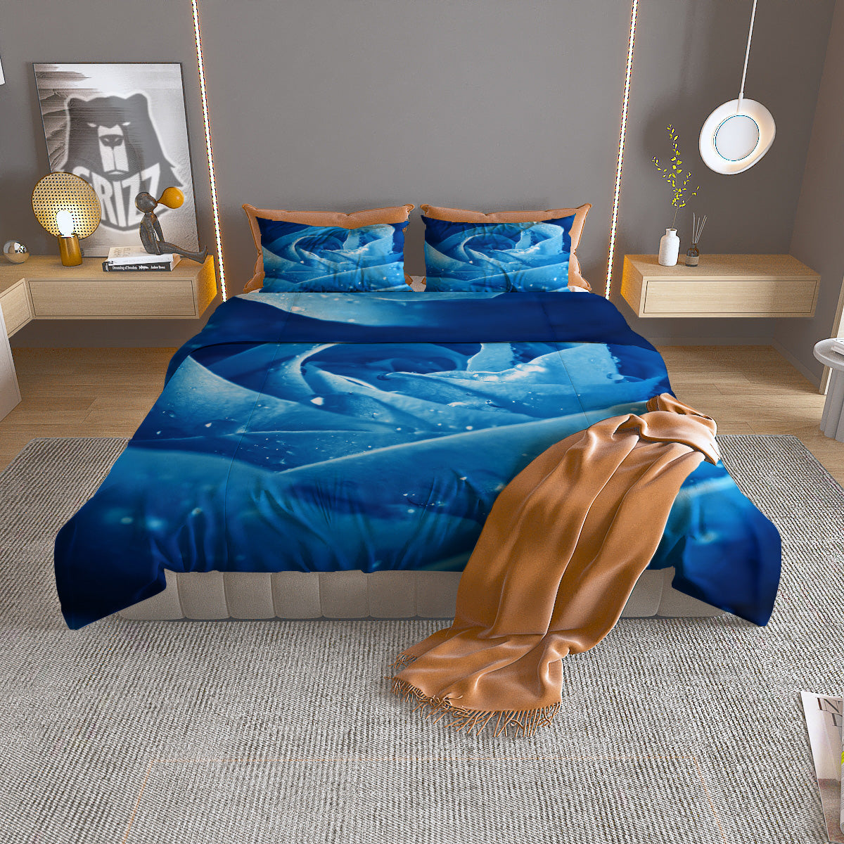 Puerto Rico Flag Print Duvet Cover Bedding Set
