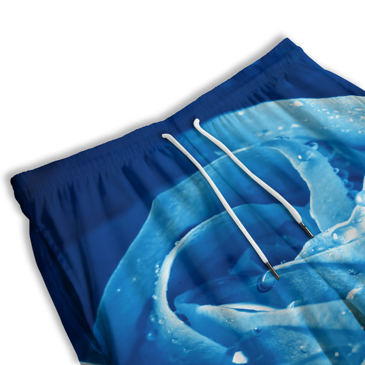 Rose Blue Print Men's Athletic Shorts