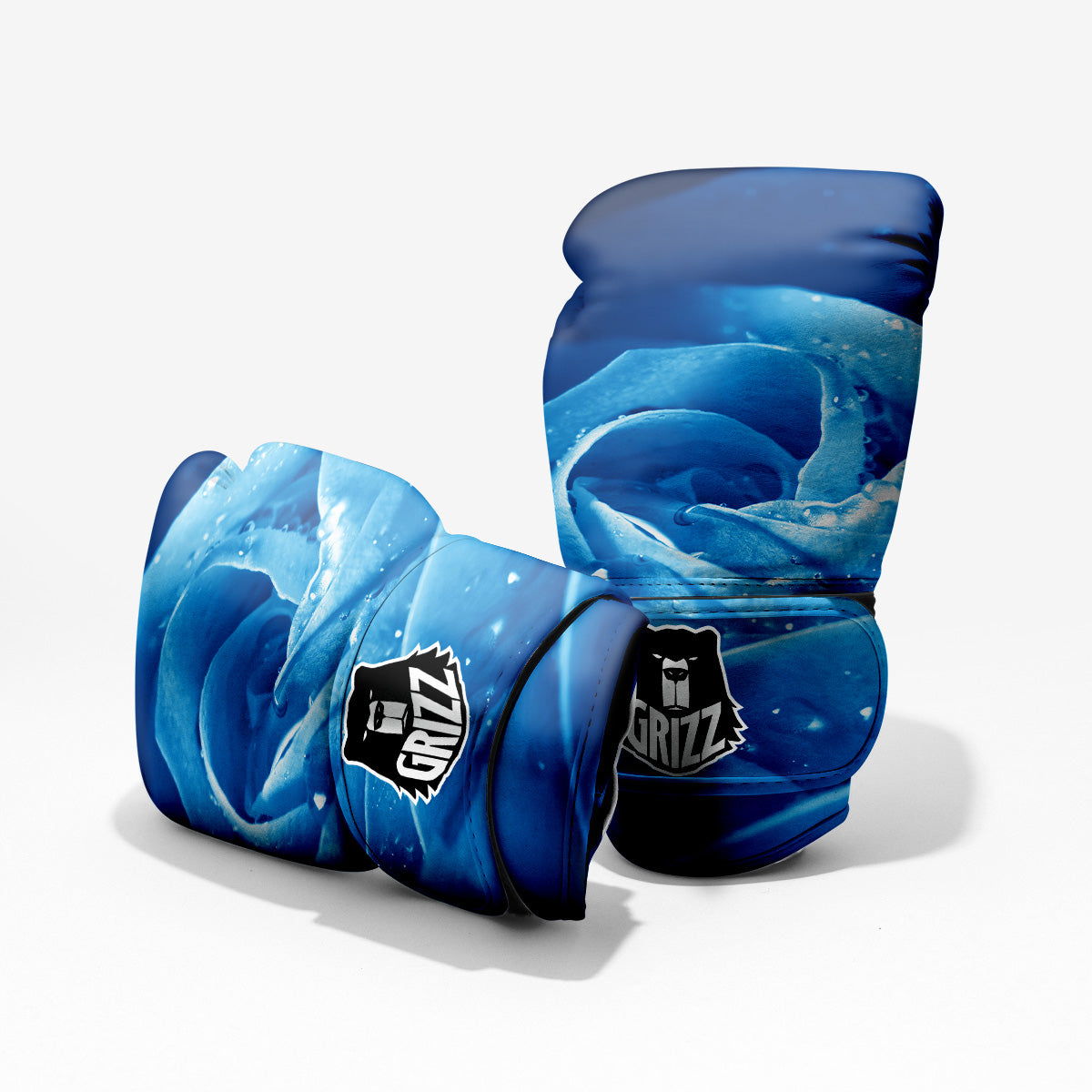 Rose Blue Print Pro Boxing Glove