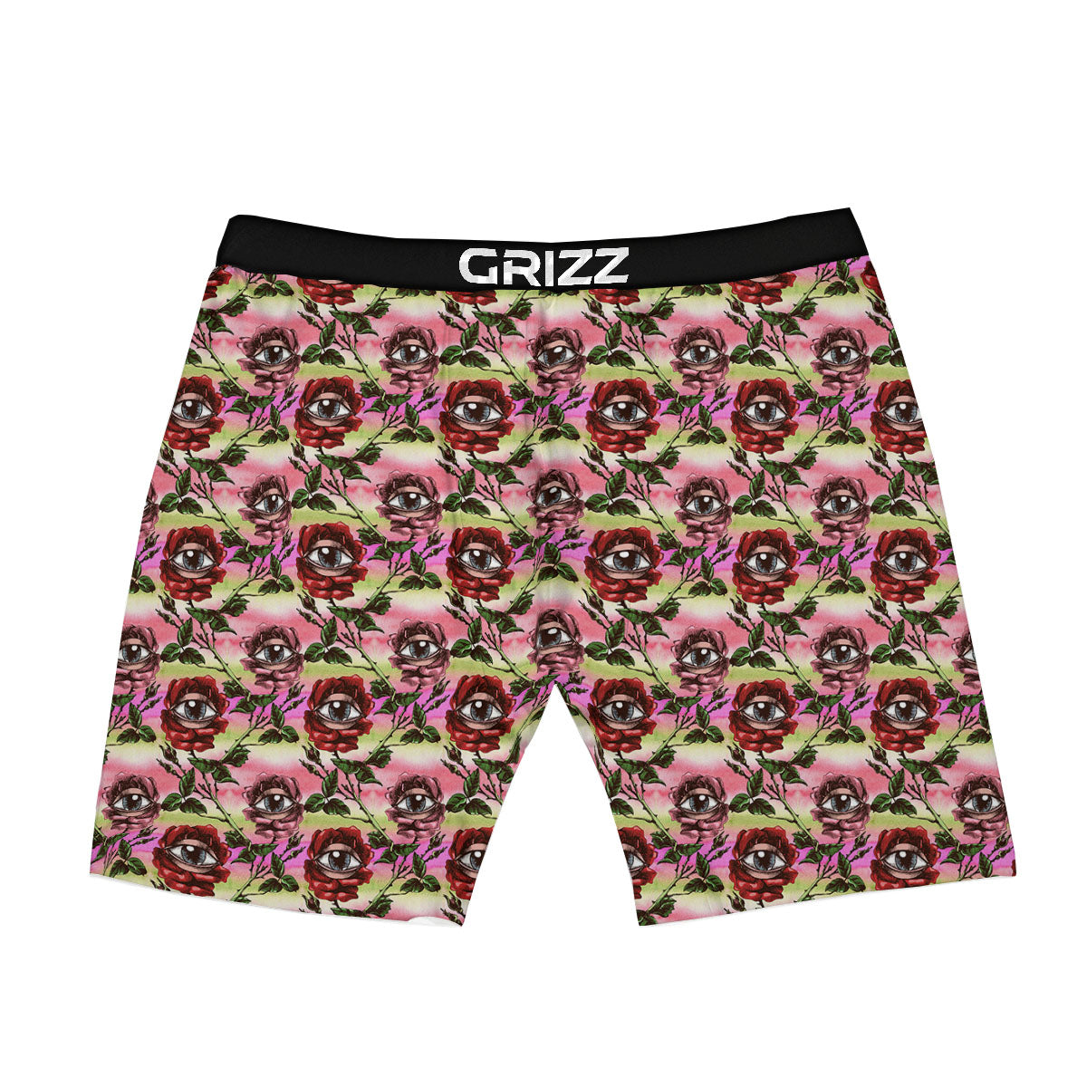 Rose Eyeball Print Pattern Boxer Briefs-grizzshop