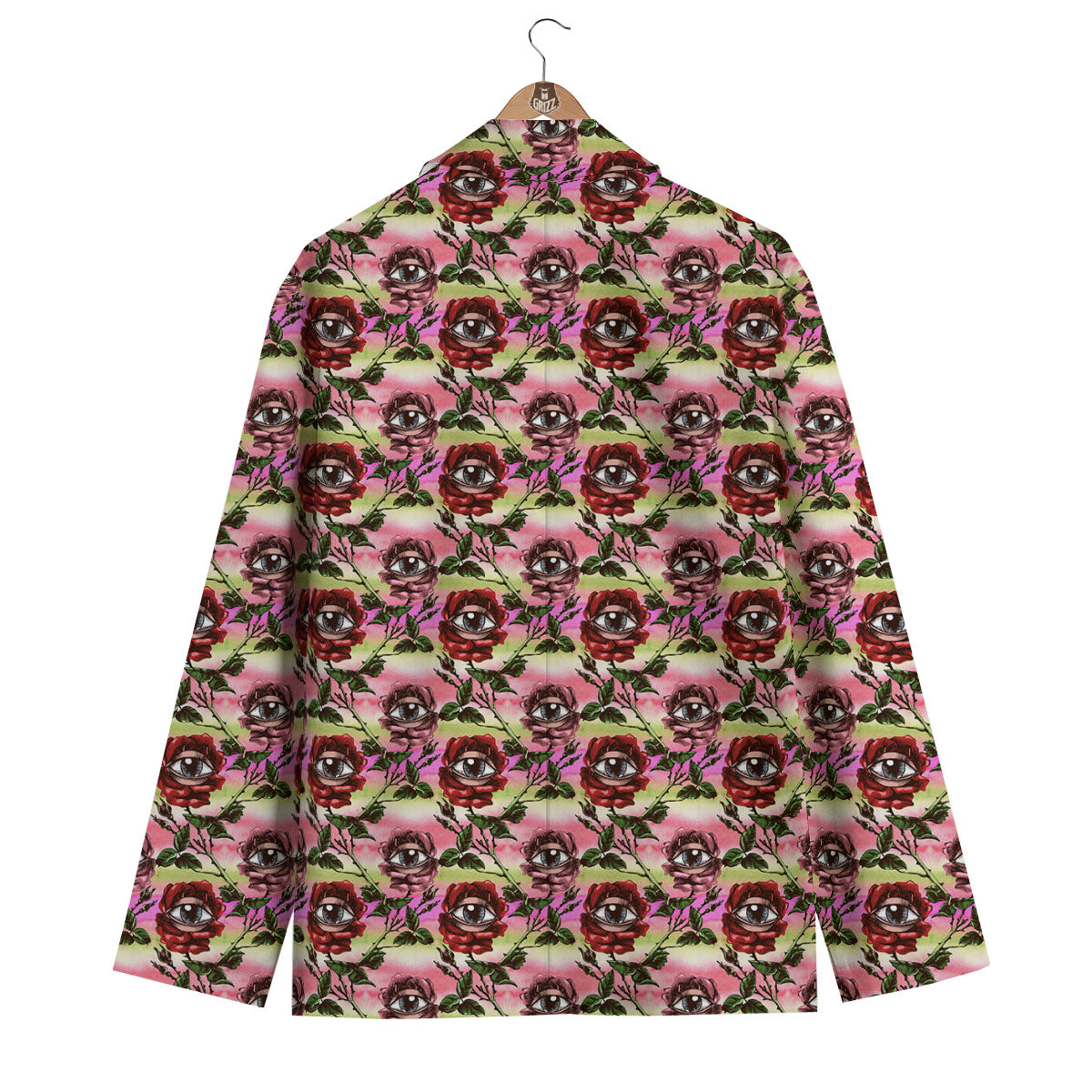 Rose Eyeball Print Pattern Men's Blazer-grizzshop