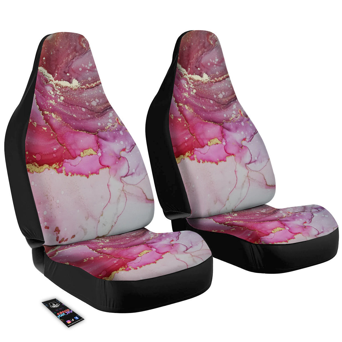 Rose Gold Marble Print Car Seat Covers-grizzshop