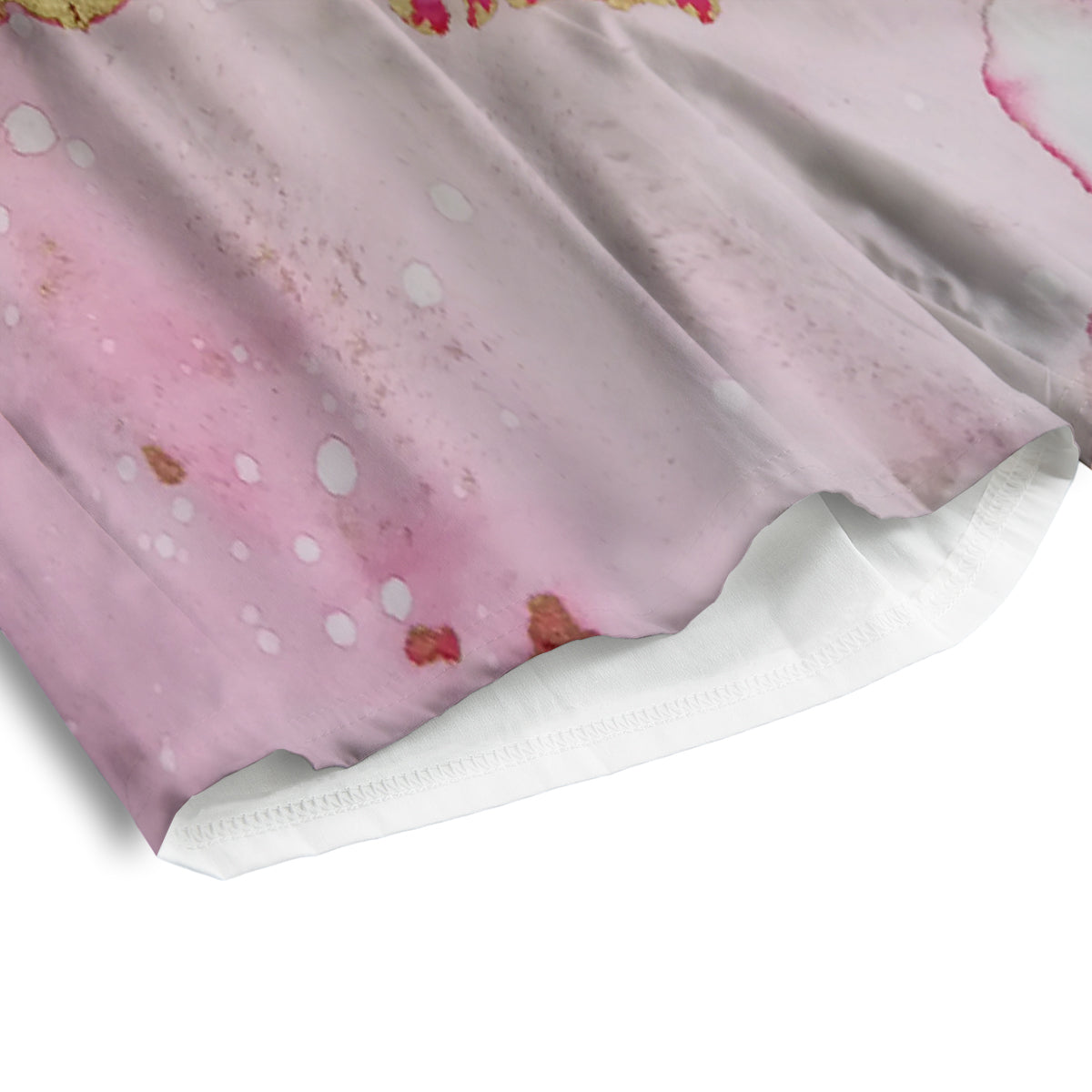 Rose Gold Marble Print Men's Athletic Shorts