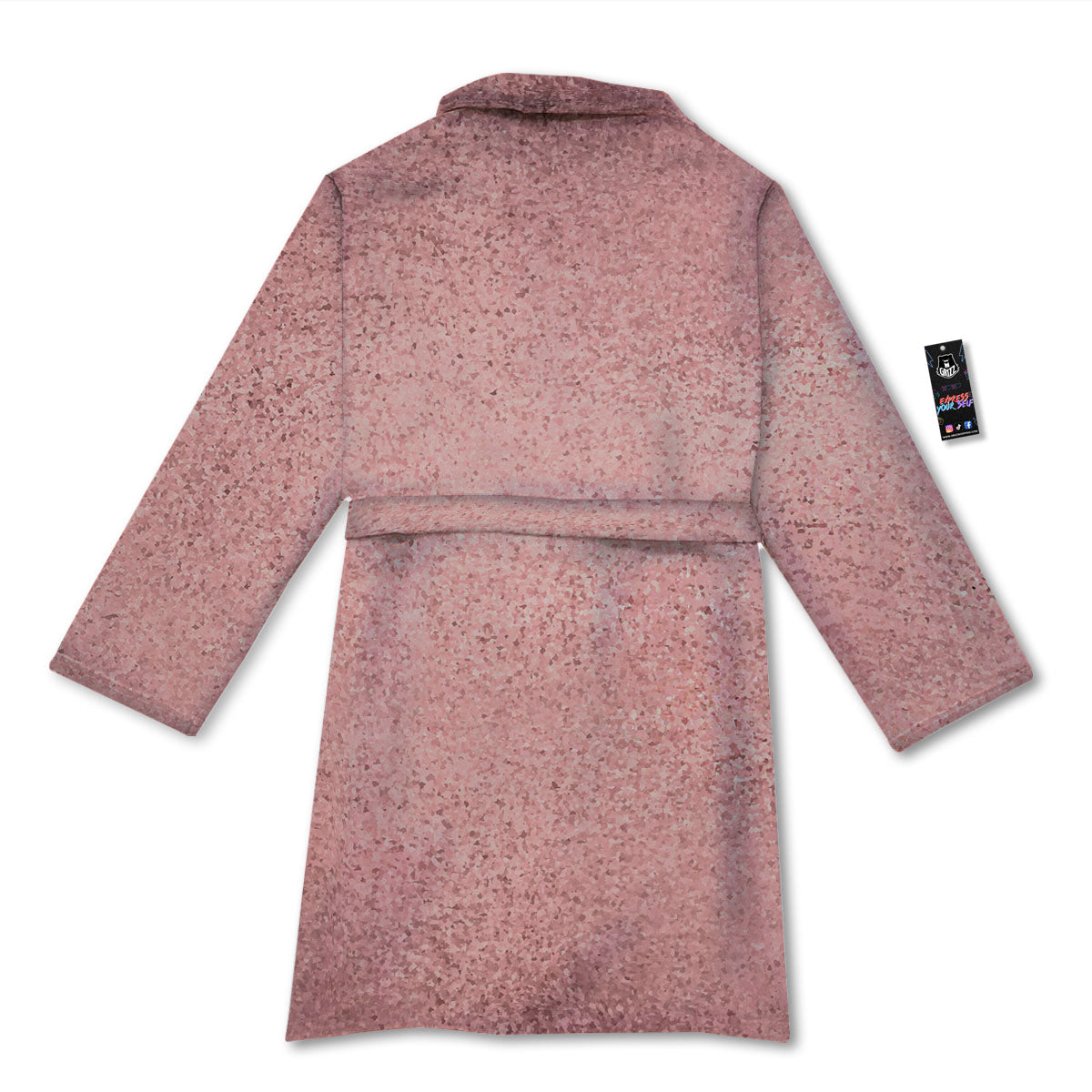 Rose Gold Texture Print Bathrobe-grizzshop