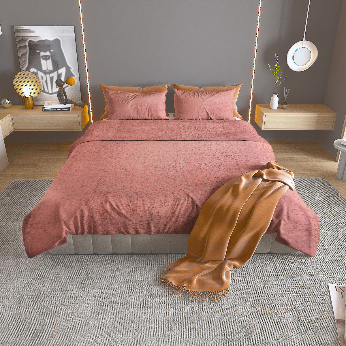 Rose Valentine's Day Print Pattern Duvet Cover Bedding Set