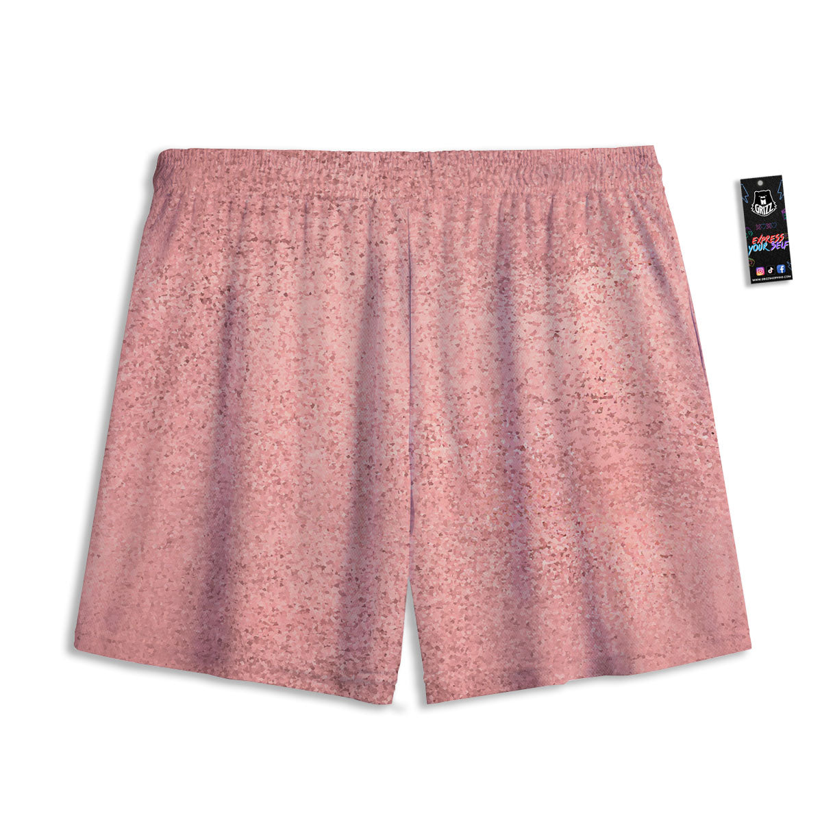 Rose Gold Texture Print Mesh Shorts