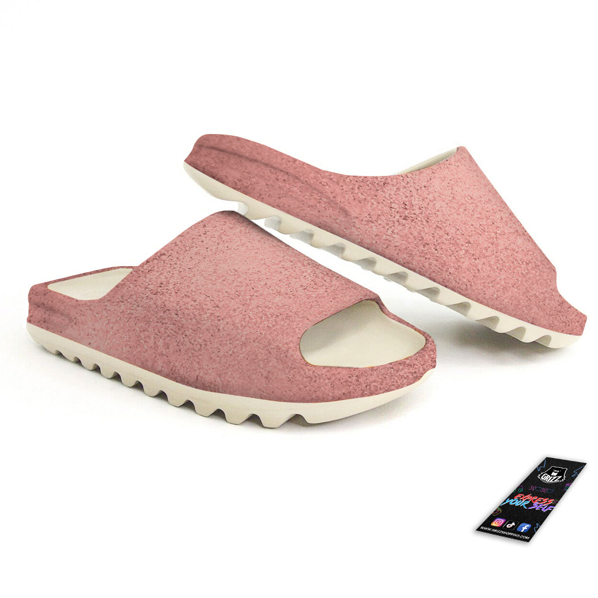 Rose Gold Texture Print Sandals-grizzshop