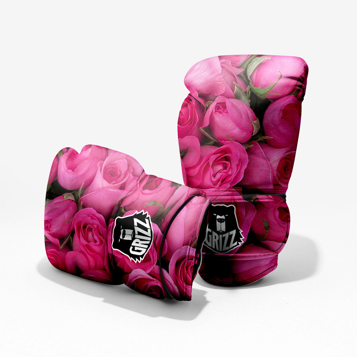 Rose Hot Pink Print Pro Boxing Glove