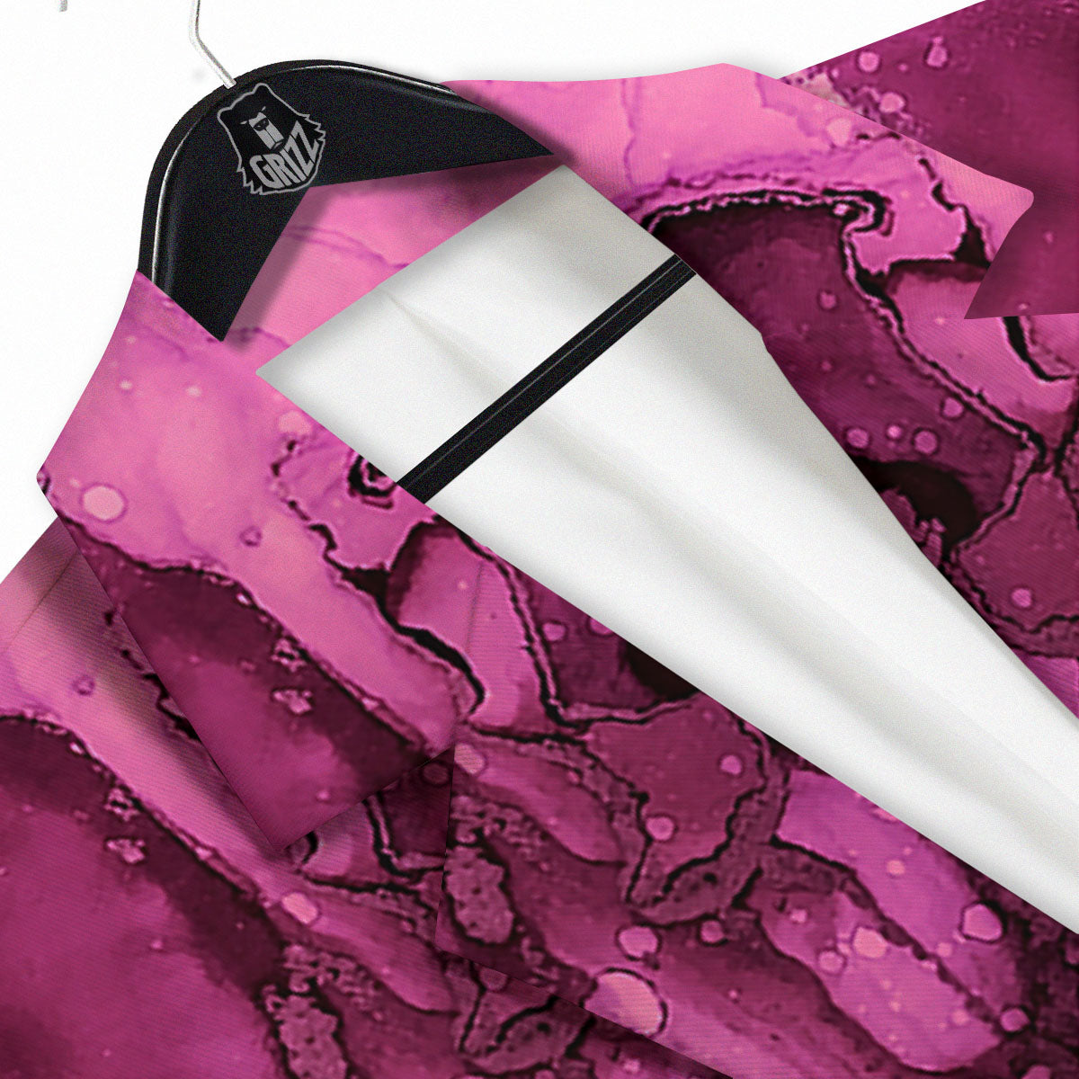 Rose Kaleidoscope Pink Print Men's Sport Coat-grizzshop