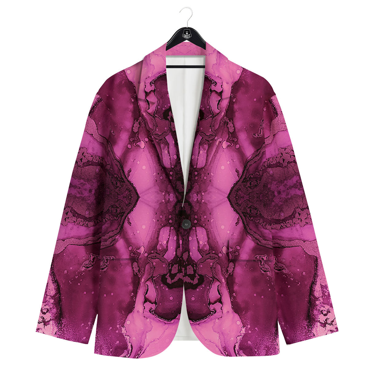 Rose Kaleidoscope Pink Print Men's Sport Coat-grizzshop