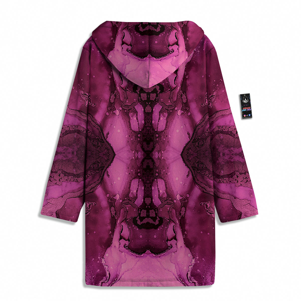 Rose Kaleidoscope Pink Print Men's Windbreaker Jacket-grizzshop
