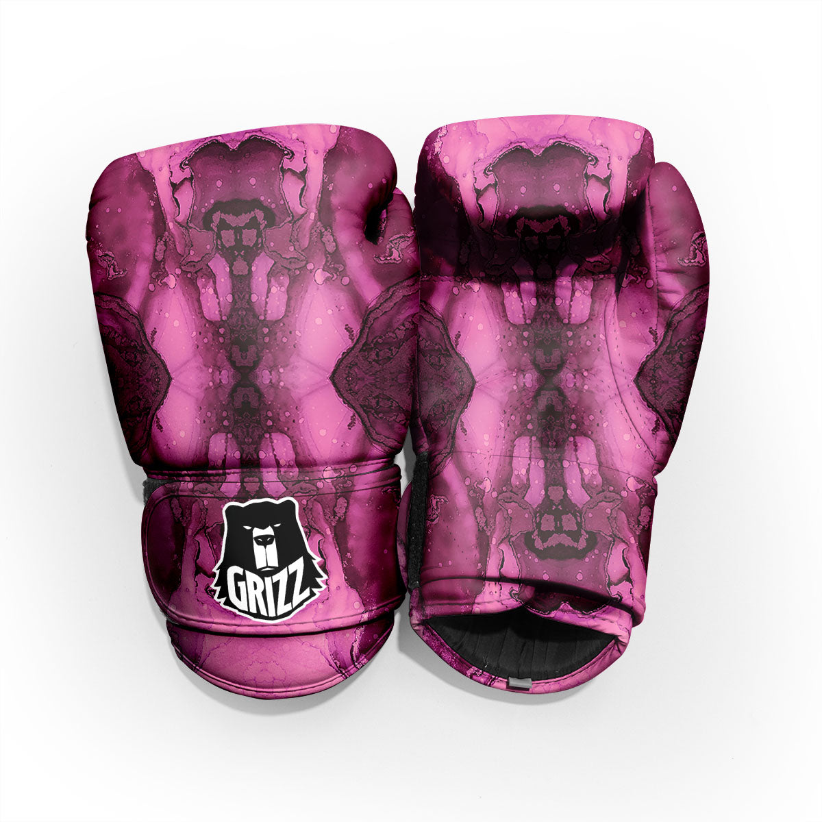 Rose Kaleidoscope Pink Print Pro Boxing Glove