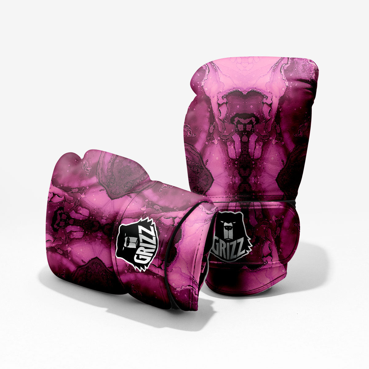 Rose Kaleidoscope Pink Print Pro Boxing Glove