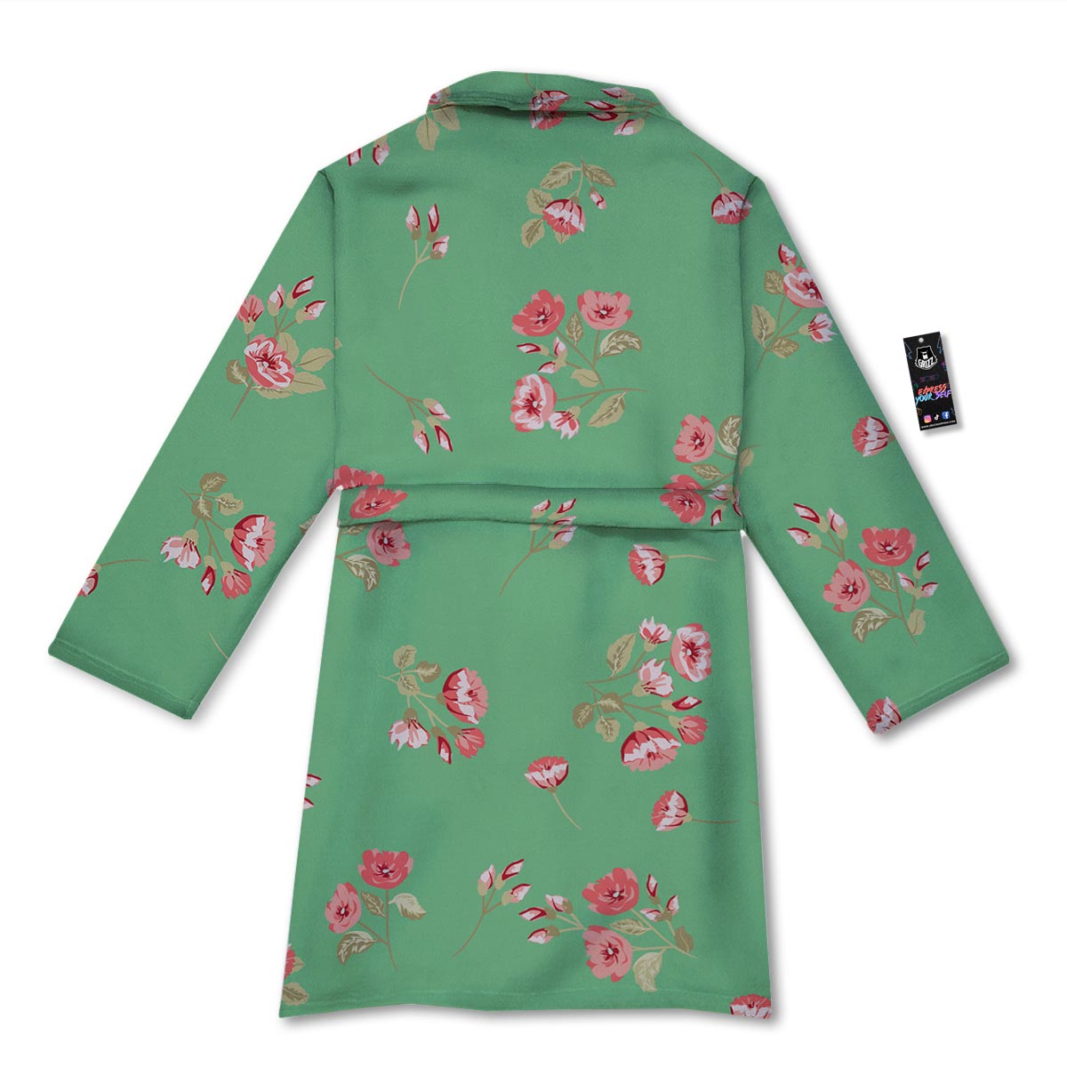 Rose Petals Print Pattern Bathrobe-grizzshop