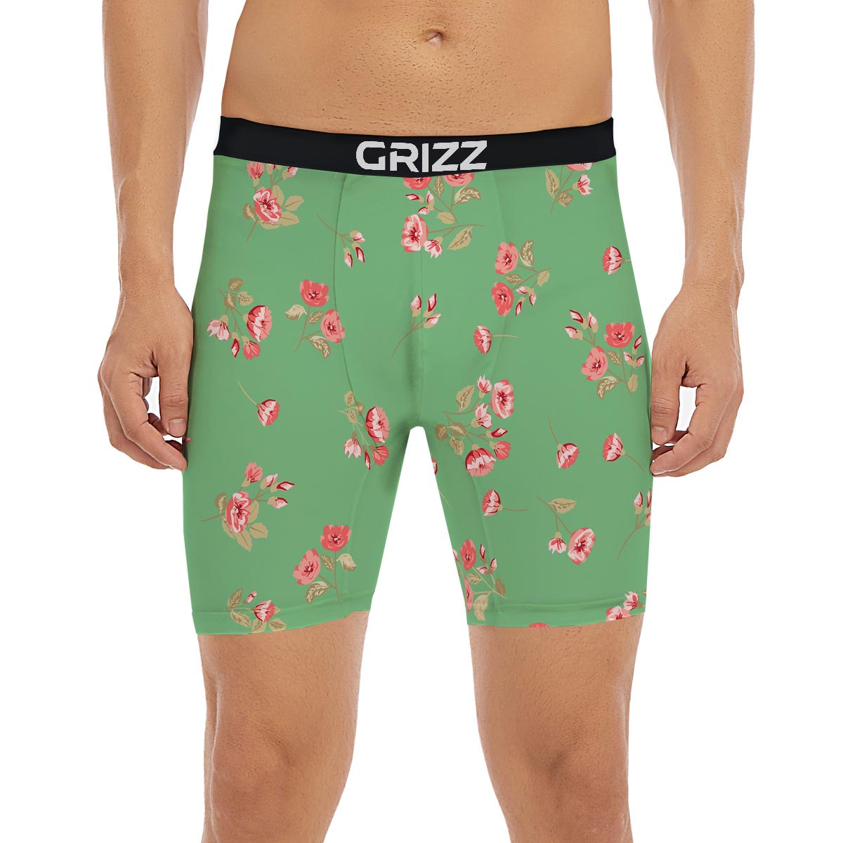 Rose Petals Print Pattern Boxer Briefs-grizzshop