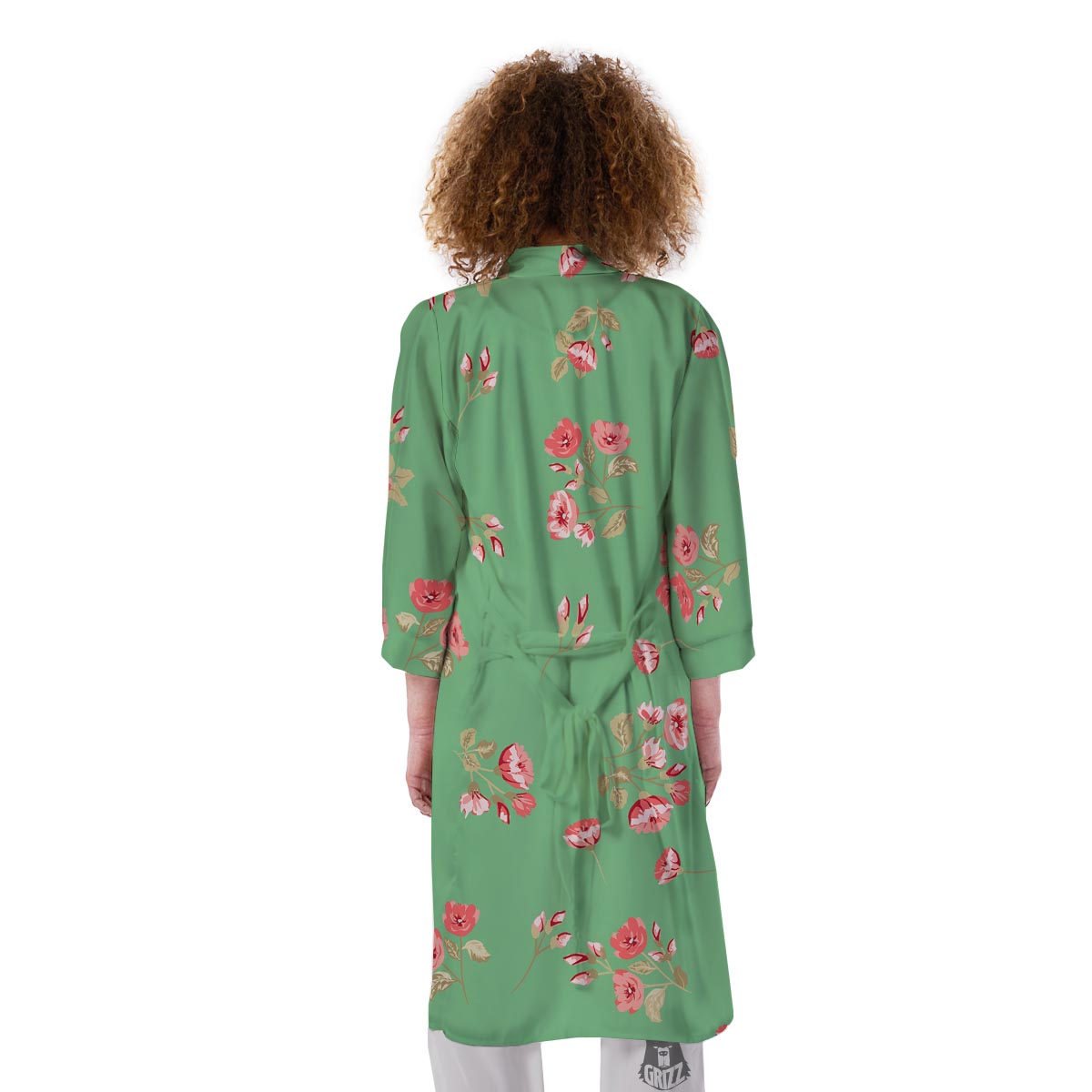 Rose Petals Print Pattern Kimono-grizzshop