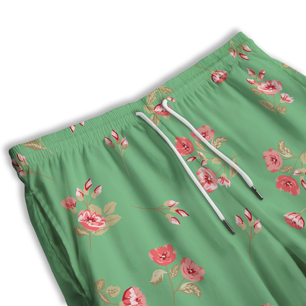 Rose Petals Print Pattern Men's Athletic Shorts
