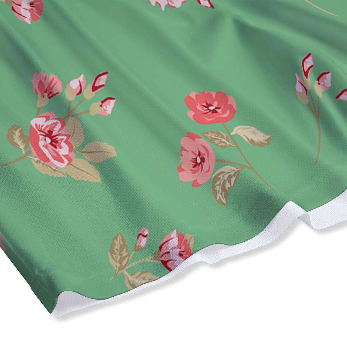 Rose Petals Print Pattern Mesh Shorts