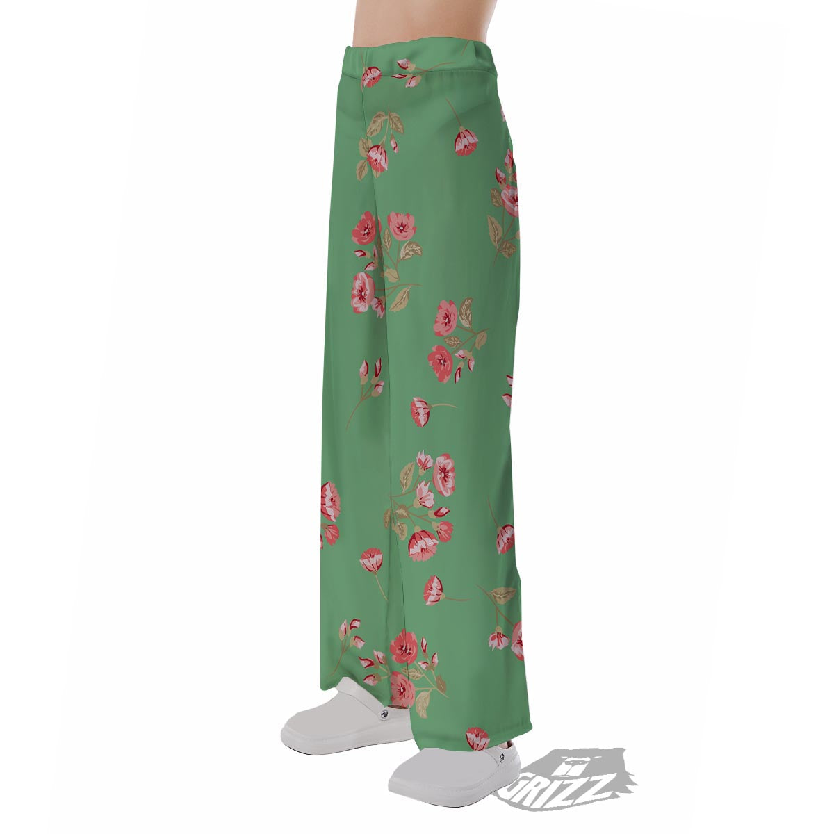 Rose Petals Print Pattern Pajama Pants-grizzshop
