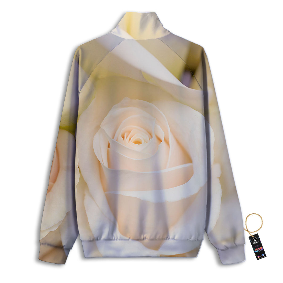 Rose Petals Print Pattern Track Jacket-grizzshop