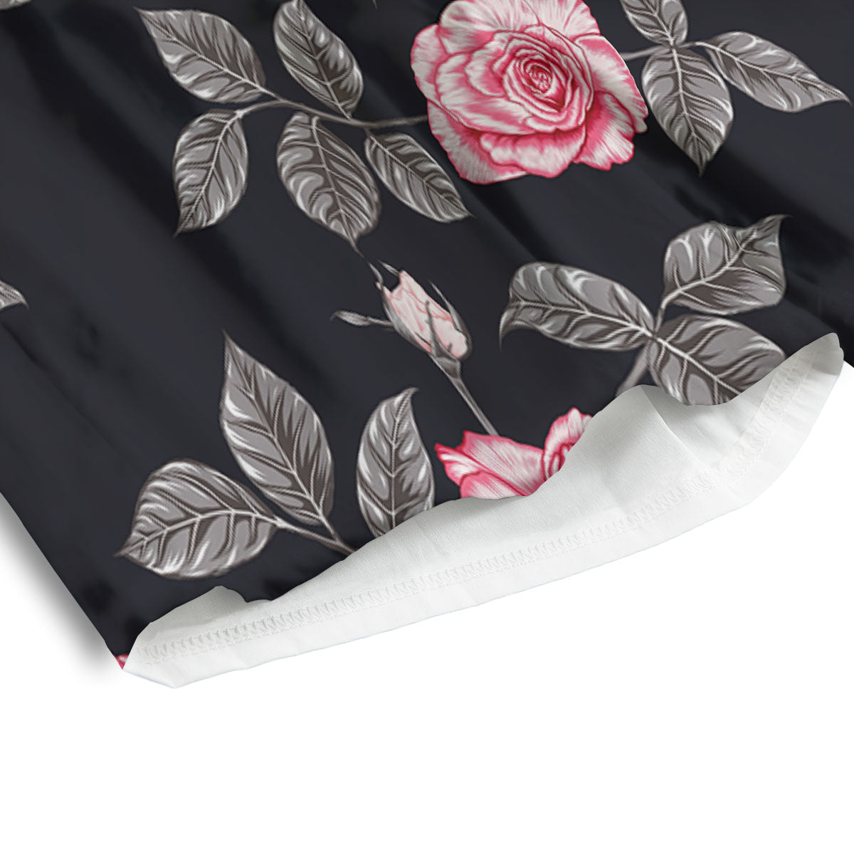 Rose Pink Print Pattern Men's Athletic Shorts