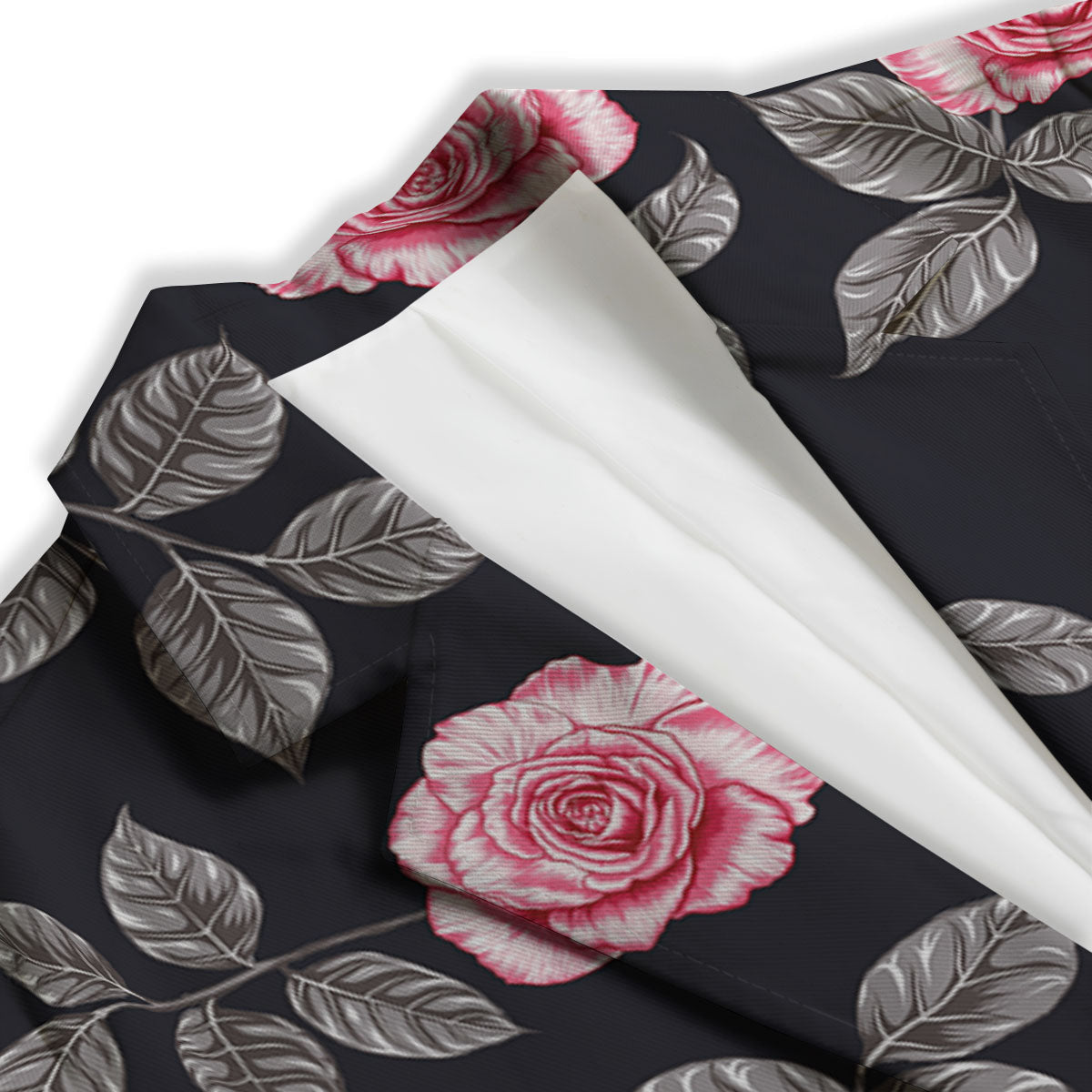 Rose Pink Print Pattern Women's Blazer-grizzshop