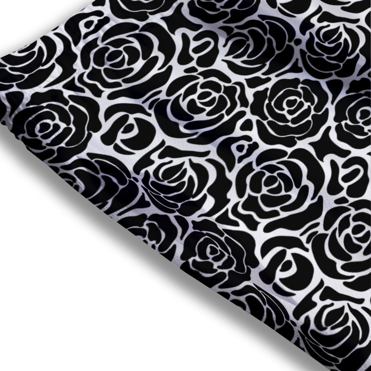 Rose Print Monochrome Pattern Mesh Shorts