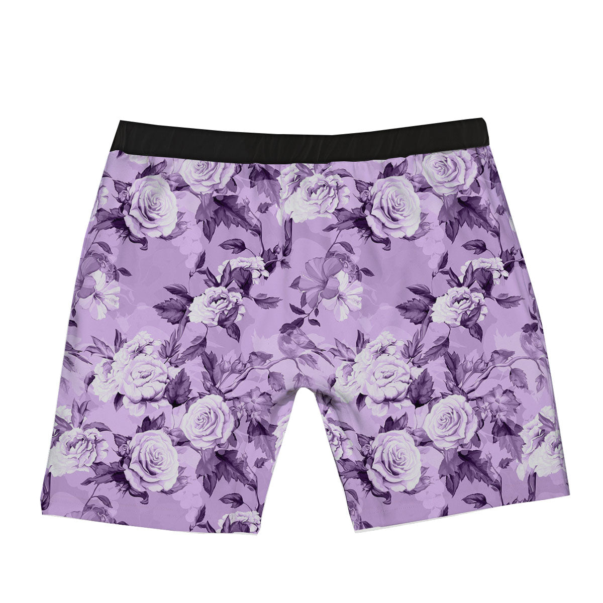 Rose Purple Print Pattern Boxer Briefs-grizzshop