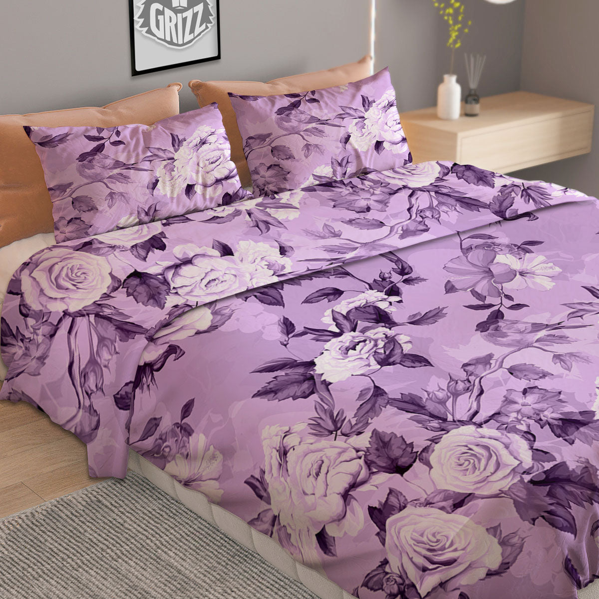 Runes Pentagram Viking Nordic Print Duvet Cover Bedding Set