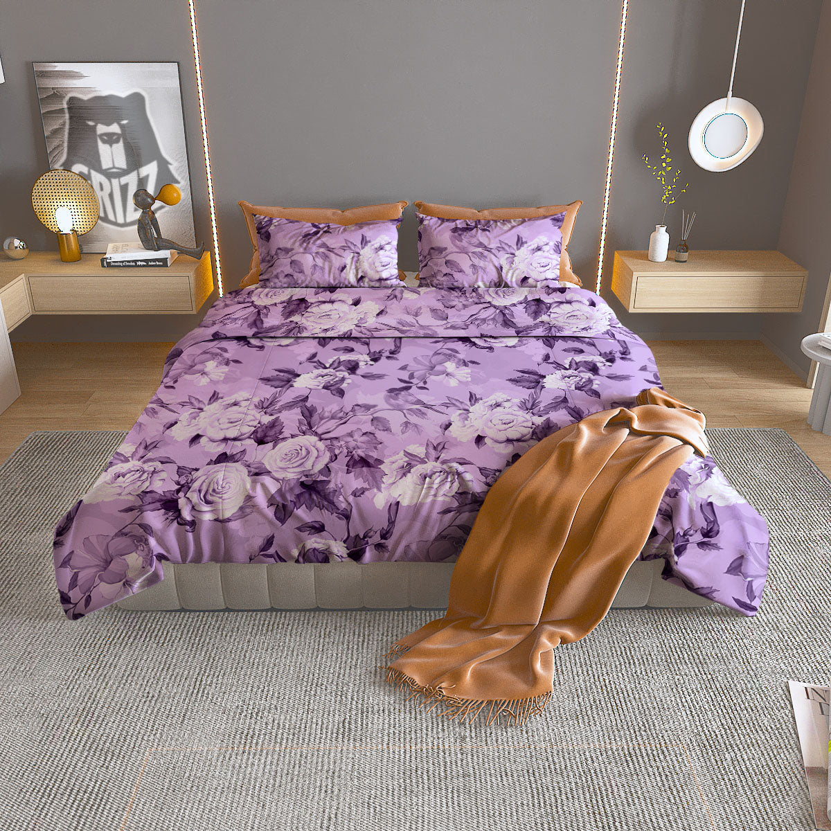 Runes Pentagram Viking Nordic Print Duvet Cover Bedding Set
