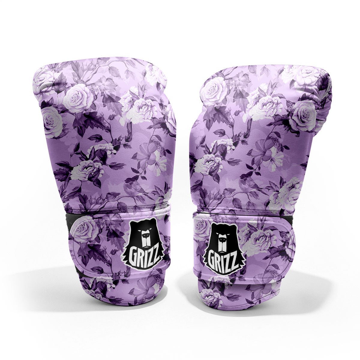 Rose Purple Print Pattern Pro Boxing Glove
