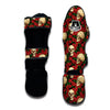 Rose Skull Print Muay Thai Shin Guards-grizzshop